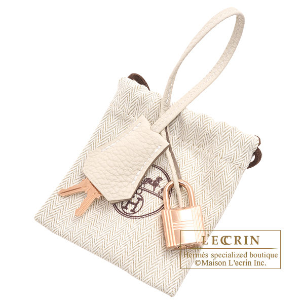 Hermes Birkin bag 35 Craie Togo leather Rose gold hardware
