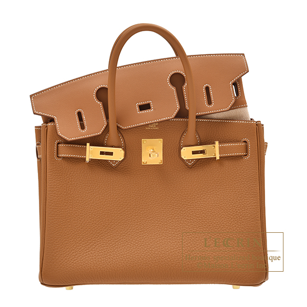 Hermes　Birkin 3 EN 1 bag 30　Gold/Natural　Togo leather/Swift leather/Toile H　Gold hardware