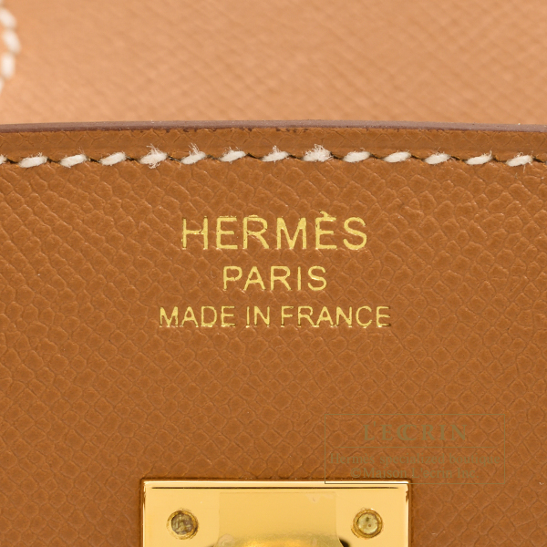Hermes Birkin 25 Sellier Bag Gold w/ Gold Hardware Veau Madame