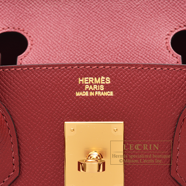 Hermes Birkin 30, Rouge H Sellier Togo Leather, Gold Hardware, New