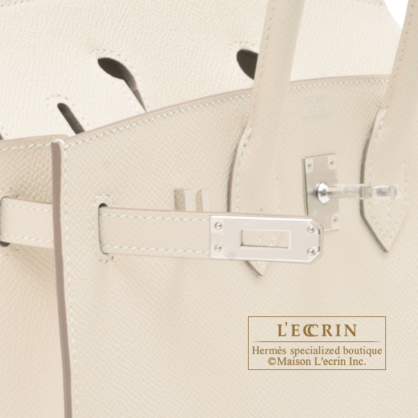 Hermes Birkin Sellier bag 25 Craie Epsom leather Silver hardware