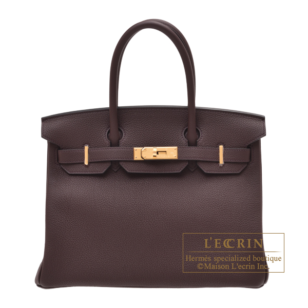 Hermes　Birkin bag 30　Rouge sellier　Togo leather　Gold hardware
