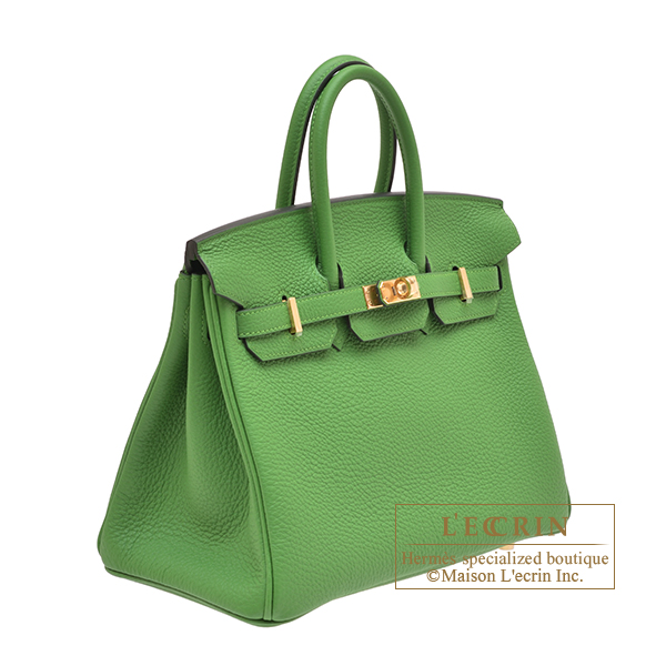 Hermes Birkin 35 Bag Vert Amande Gold Hardware Togo Leather For