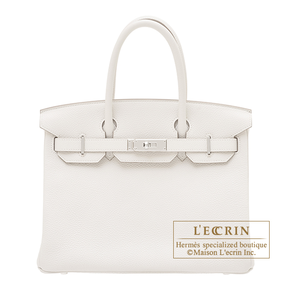 Hermes Birkin bag 30 Black Epsom leather Silver hardware