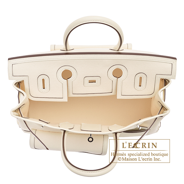 Hermes Birkin Cargo bag 35 Nata Canvas/Swift leather Silver hardware