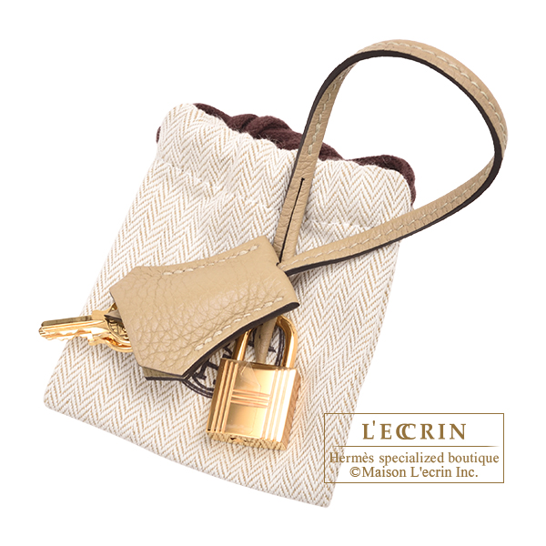 Hermes Lock 18 Bag Trench Gold Hardware Clemence Leather