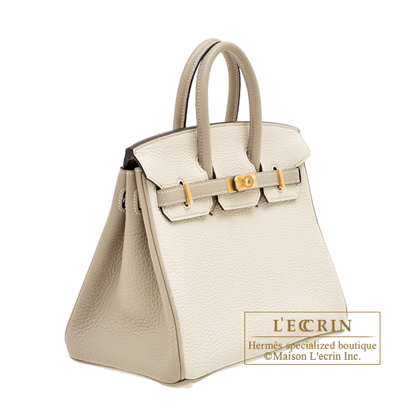 Hermes Personal Birkin Sellier bag 25 Craie/ Trench Epsom leather Matt gold  hardware