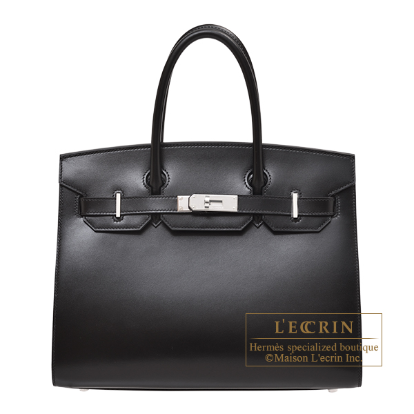 Hermes　Birkin Sellier bag 30　Black　Box calf leather　Silver hardware