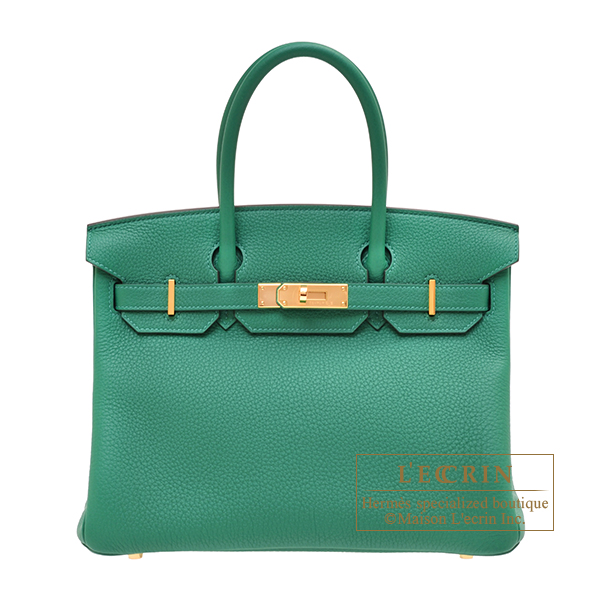 Hermes　Birkin bag 30　Vert vertigo　Togo leather　Gold hardware