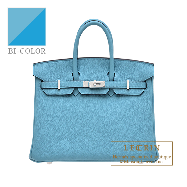 Hermes　Birkin Verso bag 25　Blue du nord/　Blue frida　Togo leather　Silver hardware