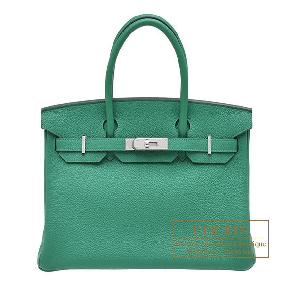 Hermes　Birkin bag 30　Vert vertigo　Togo leather　Silver hardware