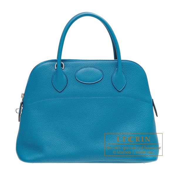 Hermes Evelyne III GM Clemence Bag in Blue Paradise