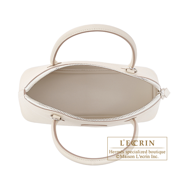 Hermes Bolide bag 27 Craie Epsom leather Silver hardware