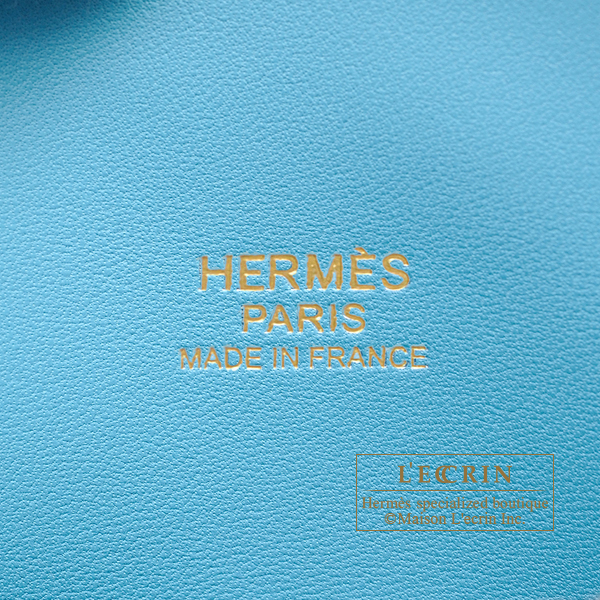 Hermes Bolide bag 27 Blue du nord Epsom leather Gold hardware