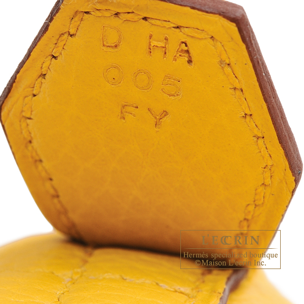 Hermes Bolide bag 31 Jaune ambre Clemence leather Gold hardware