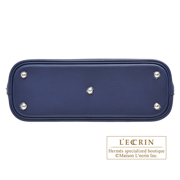 Hermes Birkin bag 25 Blue saphir Novillo leather Silver hardware
