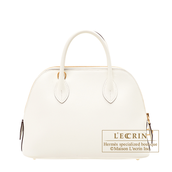 HERMÈS Bolide 1923 Mini crossbody bag in White Evercolor leather with Gold  hardware [Consigned]-Ginza Xiaoma – Authentic Hermès Boutique