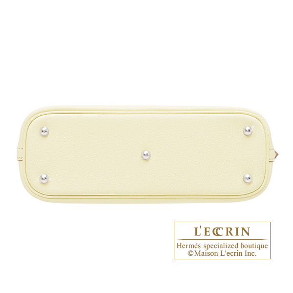 Hermes Bolide bag 1923 Verso 25 Jaune milton/ Craie Epsom leather Silver hardware