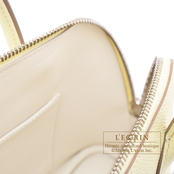 Hermes Bolide bag 1923 Verso 25 Jaune milton/ Craie Epsom leather Silver hardware
