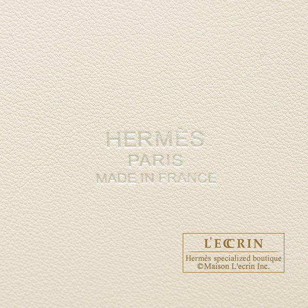 Hermes Bolide bag 1923 Verso 25 Jaune milton/ Craie Epsom leather Silver hardware