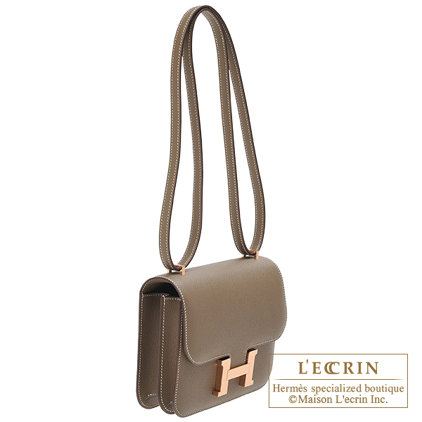 Hermes Constance 18 Mini Etain Epsom Rose Gold Hardware #D - Vendome Monte  Carlo