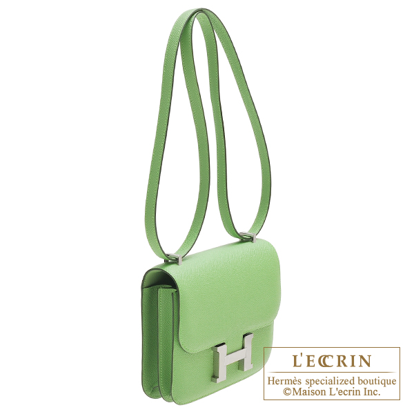 🌱 Dreamy Constance 24 in Vert Criquet Epsom leather, GHW. 🍀 Summon your  inner fashion it-girl with this brand new 2020 color! 💚💭 . . . . #hermes, By Ginza Xiaoma