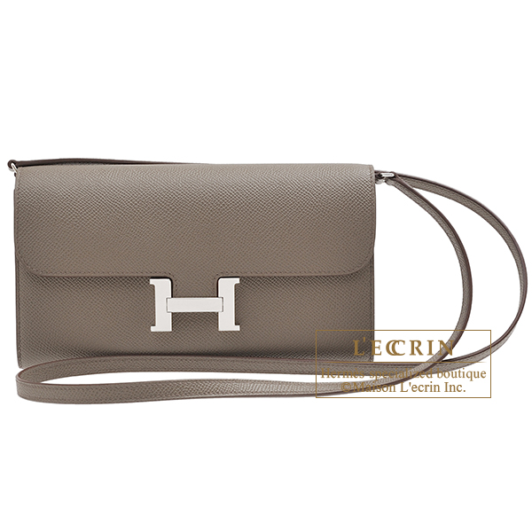 Hermes　Constance Long To Go　Etain　Epsom leather　Silver hardware