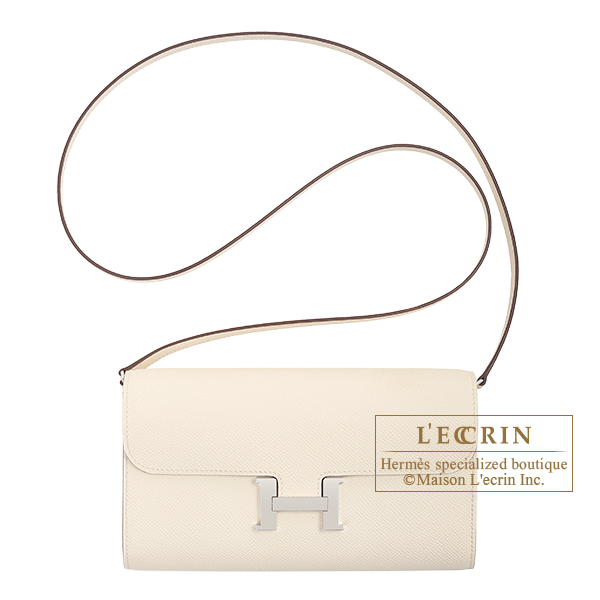 Hermes　Constance Long To Go　Nata　Epsom leather　Silver hardware