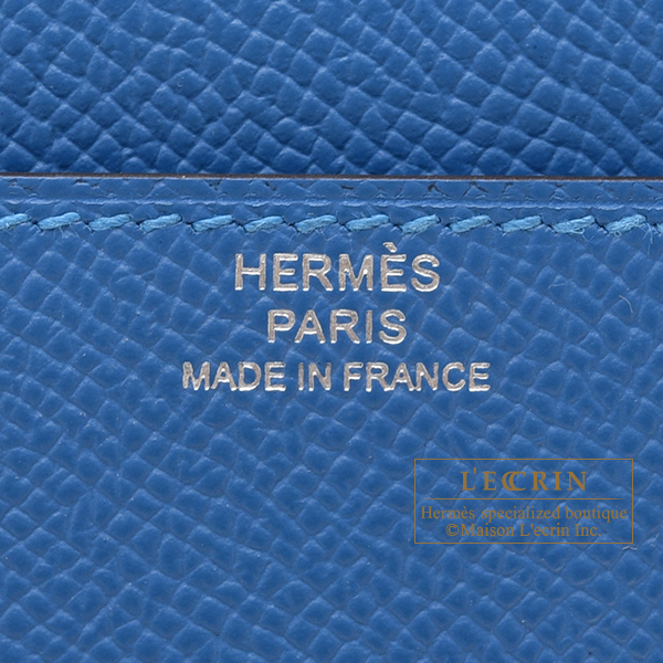 Hermes constance to go wallet in Blue Mykonos, very great condition