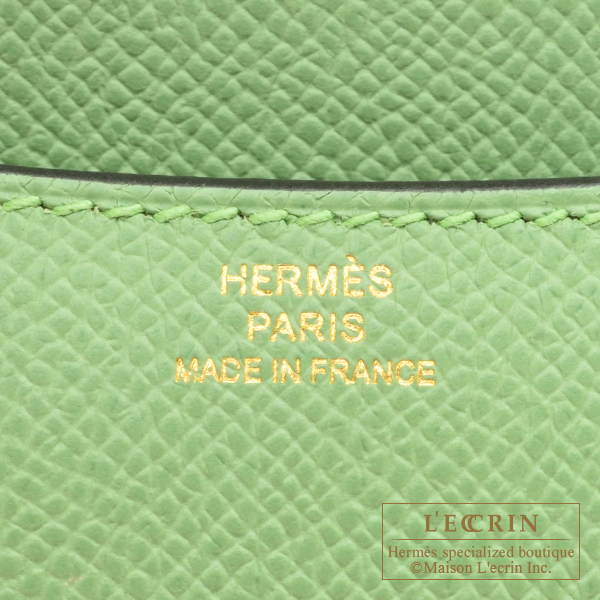 2020 Hermes Vert Criquet Epsom Leather Constance To Go Long Wallet