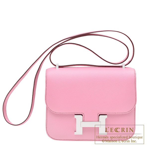 Hermes　Constance mini　Mirror　Pink　Epsom leather　Silver hardware