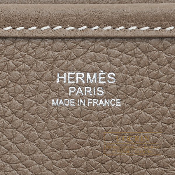 Hermes Clemence Evelyne III PM Etoupe Grey