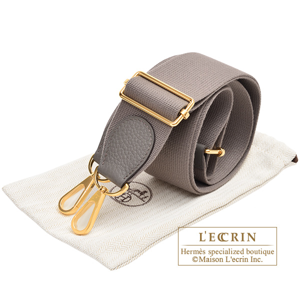Hermes Evelyne 3 bag PM Etain Clemence leather Gold hardware