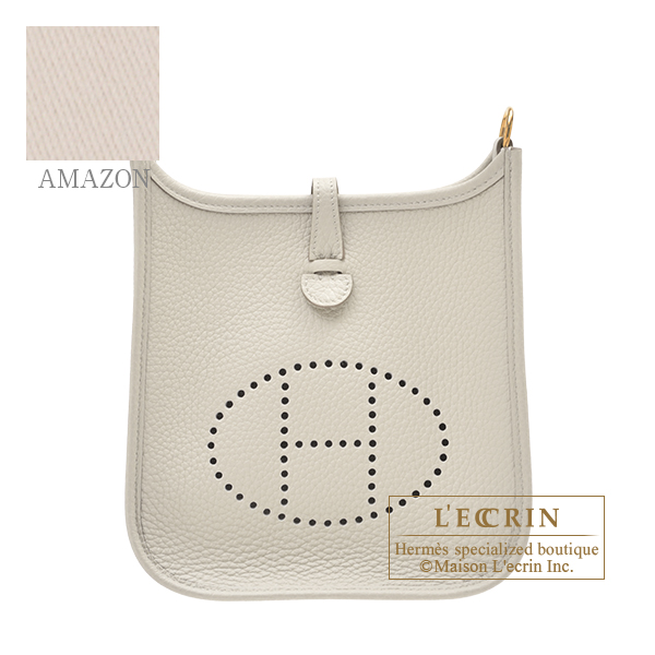 Hermes　Evelyne Amazon bag TPM　Beton　Clemence leather　Gold hardware
