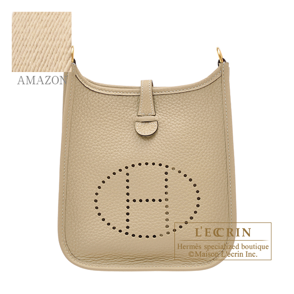 Hermes Evelyne PM Trench Bag Gold Hardware Clemence Leather in 2023