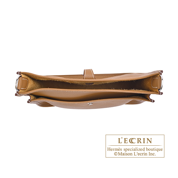 Hermes Evelyne 3 bag PM Gold Clemence leather Silver hardware