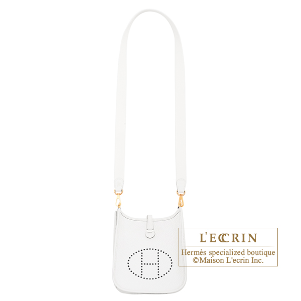 Hermes Mini Evelyne 16 In Nata With A Limited Edition Strap
