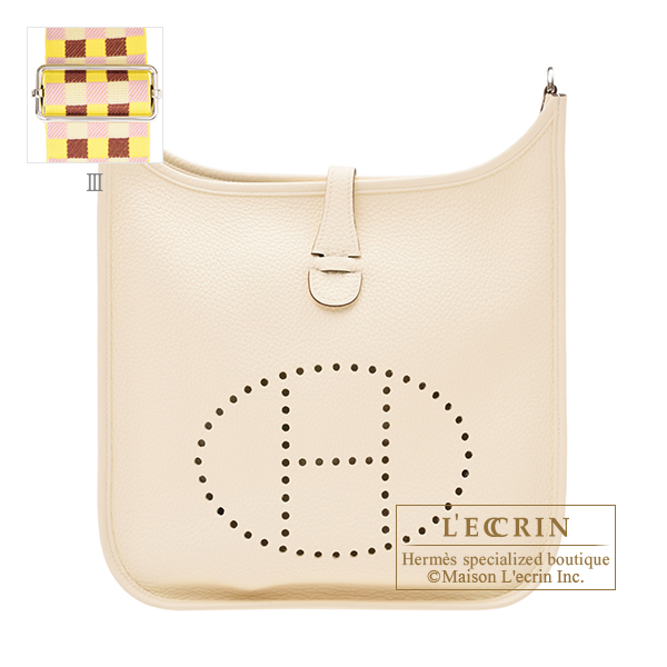 Hermes Evelyne PM Bag Nata Clemence Gold Hardware New w/Box