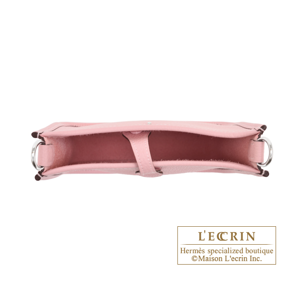 Hermes Evelyne Amazon bag TPM Rose sakura Clemence leather Silver hardware Bandouliere 85cm