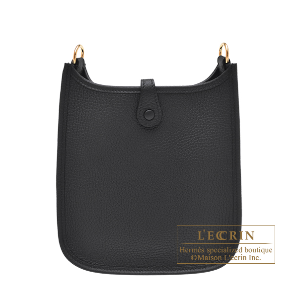 Hermes Evelyne Amazon bag TPM Black Clemence leather Gold hardware Bandouliere 85cm