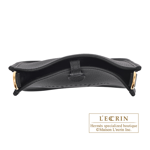 Hermes Evelyne Amazon bag TPM Black Clemence leather Gold hardware Bandouliere 85cm