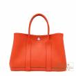 Hermes　Garden Party bag 30/TPM　Capucine　Country leather　Silver hardware