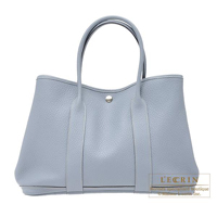 Hermes　Garden Party bag 36/PM　Blue lin　Country leather　Silver hardware