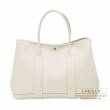 Hermes　Garden Party bag 36/PM　Craie　Country leather　Silver hardware