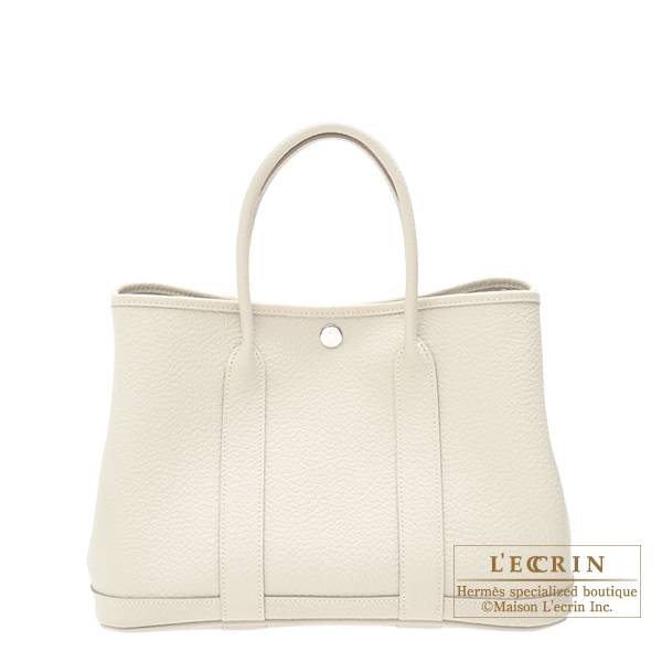 Hermes Beige Canvas Garden Party Tote Bag. Made in France. With
