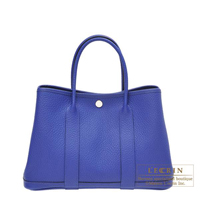 Hermes　Garden Party bag 30/TPM　Blue electric　Country leather　Silver hardware