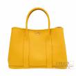 Hermes　Garden Party bag 36/PM　Jaune ambre　Country leather　Silver hardware