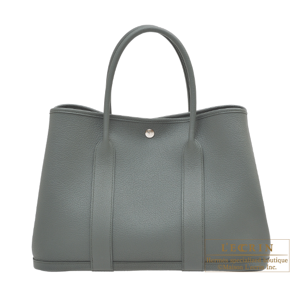 Hermes　Garden Party bag 36/PM　Vert amande　Negonda leather　Silver hardware