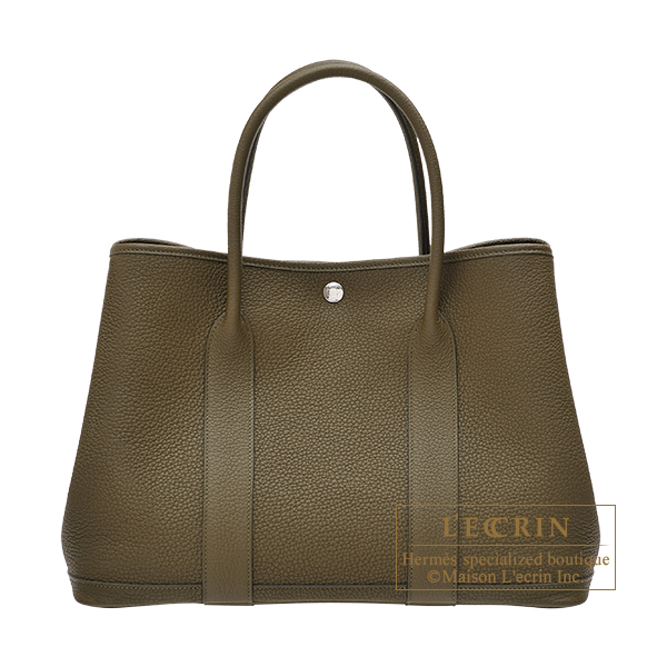 Hermes　Garden Party bag 36/PM　Vert veronese　Negonda leather　Silver hardware