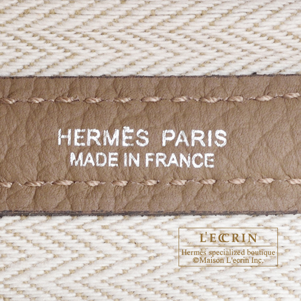 Hermes Garden Party bag TPM Rose mexico Country leather Silver